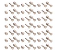 Beavorty 50 Sets Acrylic Advertising Standoff Screws with 8x7mm Nuts and 21mm Screws for 15-18mm Thick Acrylic Picture Frame Mounting, Wall Sign Standoff Hardware in Silver Finish