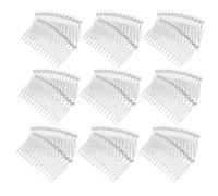 Beavorty 50pcs Clear Plastic Hair Combs for Bridal Veil Tooth Transparent Styling Accessories for Secure Updos Gentle Detangling and Comfortable Wedding Hair Clips