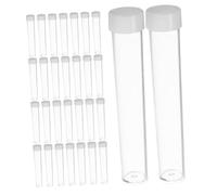 Beavorty 50pcs Clear Plastic Tubes with Secure Lids for Sealed Storage Transparent Small Containers for Beads Glitter Sequins and Craft Organizing and Crack Resistant Storage Tubes