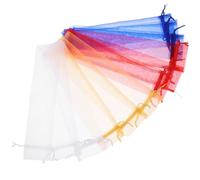 Beavorty 50pcs Drawstring Organza Gift Bags for Folding Hand Fans and Jewelry, Breathable Material Protects from Damp and Deformation, Elegant Design for Wedding Favour and Personal Use