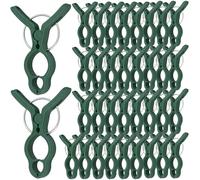 Beavorty 50pcs Large Green Plastic Garden Plant Clips for Orchid and Tomato Vine Stem Support, Sturdy Vine Fixing Clamps for Vegetable and Flower Gardening