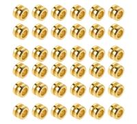 Beavorty 50pcs Metal Guitar String End Beads Tailpieces for Folk Acoustic Guitar and Classical Accessories Golden Color Suitable for String Modification and Replacement