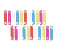 Beavorty 50pcs Multi-Color Long Strip Cable Labels Wire Identification Tags Cord Marking Stickers for USB Charging Data Cables Office and Home Random Color