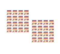 Beavorty 50sheets Disposable Germany National Flag Face Stickers Temporary Cheering Tattoos for Sports Fans German Pride Decals for Football Events and Celebrations