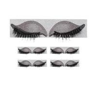 Beavorty 5pairs Pre-cut Lazy Person Eye Makeup Set Eyeshadow and Eyelash Decals No-mess Eye Shadow and False Lash Stickers for Women