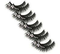 Beavorty 5pairs Stage Eyelashes Fake Eyelashes Gems for Latin Dance Performance Long Exaggerated False Lash Extensions