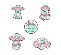 Beavorty 5Pcs Enamel Brooch Astronaut Cat Pins Cute Badge for Backpack and Clothing Accessories Easy to Wear Button Pin for Unique Style and Fashion