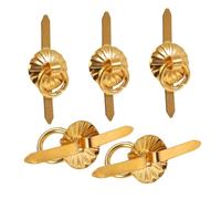 Beavorty 5pcs Miniature Dollhouse Cabinet Door Handles 1/6 Scale Round Pull Knobs for Mini Furniture Replacement, Tiny House Drawer Hardware for Doll Accessories