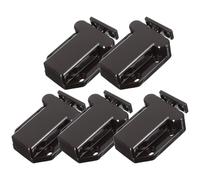 Beavorty 5pcs Push to Open Door Latches Self-Locking Cabinet Locks Hidden Rebounding Door Catches for Kitchen Cupboards Wardrobes and Filing Cabinets Coffee Brown