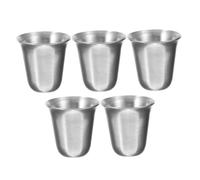 Beavorty 5pcs Stainless Steel Communion Cups Stackable Portable Metal Religious Goblets for Church Ceremony and Holy Communion Supplies