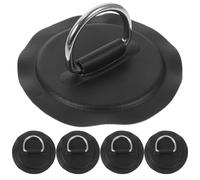 Beavorty 5pcs Stainless Steel D-ring Kit for Inflatable Kayak and Paddle Board, Black Rope Buckles for Boat Tie, Sturdy Kayak Accessories for Water Sports