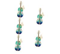 Beavorty 5pcs Vintage Violin Brooch for Women Unique Metal Lapel Pin with Butterfly Decoration Accessory for Hats Suits Clothing Great for Music Lovers