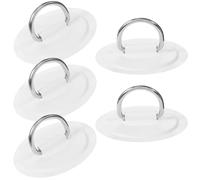 Beavorty 5pcs White Pvc D Ring Pads for Inflatable Kayak Paddle Board Surfboard - Kayak Accessories Rafting Canoe Repair Patch