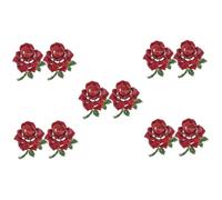 Beavorty 5sets Rose Brooch Pins for Women Luxurious Floral Jewelry with Rhinestone Inlays Elegant Dress Accessories for Weddings Prom and Special Occasions 2pcs*5
