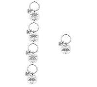 Beavorty 5sets Stainless Steel Keyring for Retirement Thoughtful Colleagues Stylish Design Leaving Present for Women Eye Catching Accessory 2pcs*5