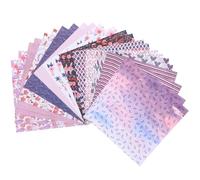 Beavorty 6-inch DIY Scrapbook Decorative Paper Set, 24 Sheets Vintage Background Craft Papers for Photo Album Making and Journal Supplies in Arts Crafts