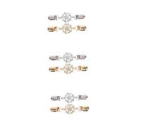 Beavorty 6 pcs Rhinestone Sweater Clips Elegant Cardigan Closure Pins with Vintage Inspired Brooch Design for Womens Office Social Events and Everyday Wear