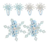 Beavorty 6 pcs Snowflake Hair Clips for Little Cute Hair Accessories Durable Lightweight present for Special Occasions Stylish Non Slip Design