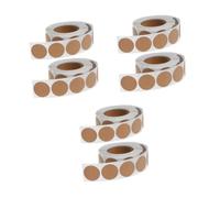 Beavorty 6 Rolls Kraft Paper Seal Stickers Labels Each Round Dot Gift Envelope Baking Labels for Business DIY Decoration Scrapbooks Gift Wrapping Office and Boutique Use