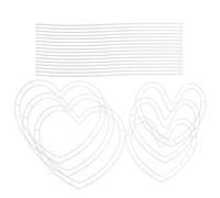Beavorty 6 Set Heart Shaped Plastic Wreath Frame Rings for Floral Arrangement Versatile Use Convenient Quick Flower Wreath Holder for Home Decoration