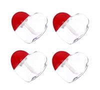 Beavorty 60pcs Heart Shape Lip Balm Bottles DIY Multipack Lip Gloss Tins for Party Bag