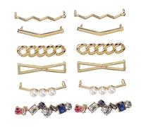 Beavorty 6pairs Alloy Shoes Lace Decor Adjustable Shoelace Buckles Shoelace Clips Fashion Chic Design