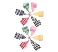 Beavorty 6pairs Gingham Ribbon Shoe Laces for Sneakers, 40 Inch Wide Flat | Polyester Checkered Texture, Easy Installation and Smooth Eyelet Fit, for Casual Outings and School
