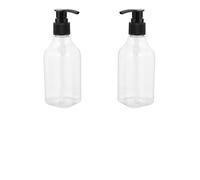 Beavorty 6pcs 200ml Plastic Lotion Pump Bottles with Press Pump Design, Square Shape Refillable Dispenser Containers, Convenient to Refill for Office on The Go Random Color