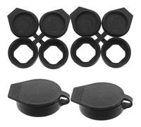 Beavorty 6pcs Black Plastic Waterproof Cam Lock Cover Caps 22x19mm, Rainproof Oval Hole Protection for Switch Cabinet Door Locks, Electrical Panel Dustproof Seal