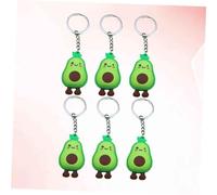 Beavorty 6Pcs Creative Avocado Keychain Cute Cartoon Bag Pendant Light Green Hanging Accessories for Backpacks Purse and Valentine Day and Birthdays