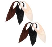 Beavorty 6pcs Elastic Bohemian Headscarf Cotton Triangle Scarf for Women Solid Boho Hair Wrap Slip Kerchief Outfit Headband Scarves for Hair