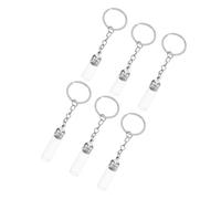 Beavorty 6pcs Glass Essential Oil Bottle Keychain Set, Mini Sturdy Glass Bottles with Break-resistant Design for Carrying Your Favourite Scents, for Everyday Use and Decoration