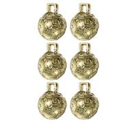 Beavorty 6pcs Gold Brass Jingle Bells 12mm for DIY Crafts Christmas Tree Ornaments Pet Accessories Party Supplies