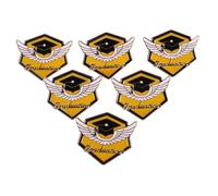 Beavorty 6pcs Graduation Cap Brooch Pins Colorful Cartoon Lapel Badge for Students Teachers Parties Academic Achievement Accessories