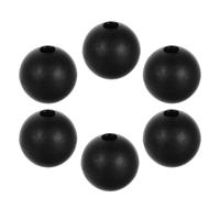 Beavorty 6pcs Gym Cable Limit Balls with Black Nylon Stops, 8mm Hole Wire Rope End Stoppers for Fitness Equipment Parts, Pulley System Replacement Accessories for Home and Commercial Use