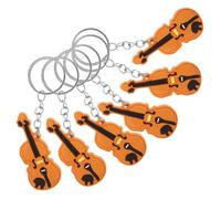Beavorty 6pcs Lightweight Violin Key Chain Pendant Made of Sturdy Zinc Alloy and Plastic, Easy to Store Music Keychain Hanging Ornament for Bag Hanging Decor and Musical Themed Gifts