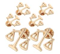 Beavorty 6pcs Metal Brooch Lapel Pin for Men Scales Collar Brooches with Justice Symbol Metal Suit Shirt Accessories for Lawyers Judges Office Party Holiday Use