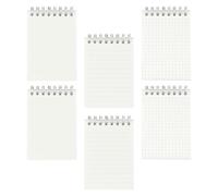 Beavorty 6pcs Mini Notepads with Paper Coil Binding for Office and Writing Summary, Multipurpose Easy to Turn Pages Notebooks with White Paper, Portable and Practical for Students and Staff