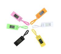 Beavorty 6Pcs Portable Electronic Hanging Watches Key Chain Pocket Watches Random Color Small Premium Plastic for Hiking Camping Sports Random Color