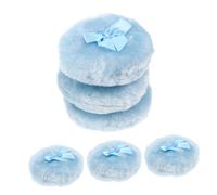 Beavorty 6pcs Powder Puff Soft Plush Loose Powder Applicators for Newborns Gentle Makeup Cushion for Delicate Skin Portable Travel-friendly Diaper Change Helper