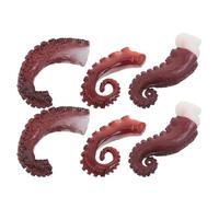 Beavorty 6pcs Realistic Octopus Tentacles Model Play Food Set - Faux Seafood Simulation Props for Pretend Play, Party Decoration, and Food Display in Kitchen
