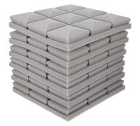 Beavorty 6pcs Self-adhesive Flame Retardant Acoustic Mats 30x30x5cm Sound-absorbing Panels for Recording Studio Drum Room Gray High-density Soundproof Treatment