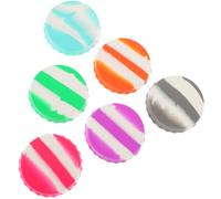 Beavorty 6pcs Silicone Soda Can Covers Leak-proof Beverage Can Lids for Standard Beer Reusable Sealing Caps Multi-color Set for Parties Outdoor Use