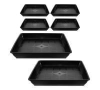 Beavorty 6pcs Square Plastic Pavement Mold for Concrete Path, Sturdy Black Reusable Stepping Stone Mold with Smooth Surfaces for Outdoor Patio and Garden Landscaping