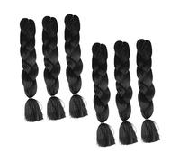Beavorty 6pcs Synthetic Braiding Hair Extensions for Stylish Hairdos Comfortable Easy to Wear for Parties Events and Daily Use Made High-temperature Fiber