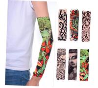 Beavorty 6pcs Tattoo Arm Sleeve Arm Sleeves for Cycling Sports Fishing Uv Protection Men Women Comfortable Fit