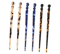 Beavorty 6pcs Women Hair Stick Acetate Hair Pins for Elegant Hairstyles Vintage Simple Design for Hanfu Headdress and Everyday Use