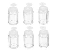 Beavorty 6pcs Women Loose Powder Bottles Travel Toiletry Bottles Fit Me Translucent Powder Container