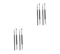 Beavorty 8 Pcs Dual Head Small Concealer Brush with Soft Sponge Tips Portable Tear Ditch Concealer Applicators for Precise Spot and Under Eye Makeup for Professional and Home Use