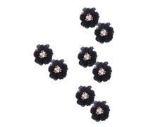 Beavorty 8 pcs Pearl Embellished Fabric Flower Hair Clip DIY Supplies Versatile Handcrafted Brooches for Stylish Headdress Accessories and Crafting Materials